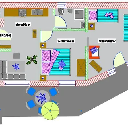 Appartement-3-mit-2-schlafzimmern-und-terrasse Apartamento